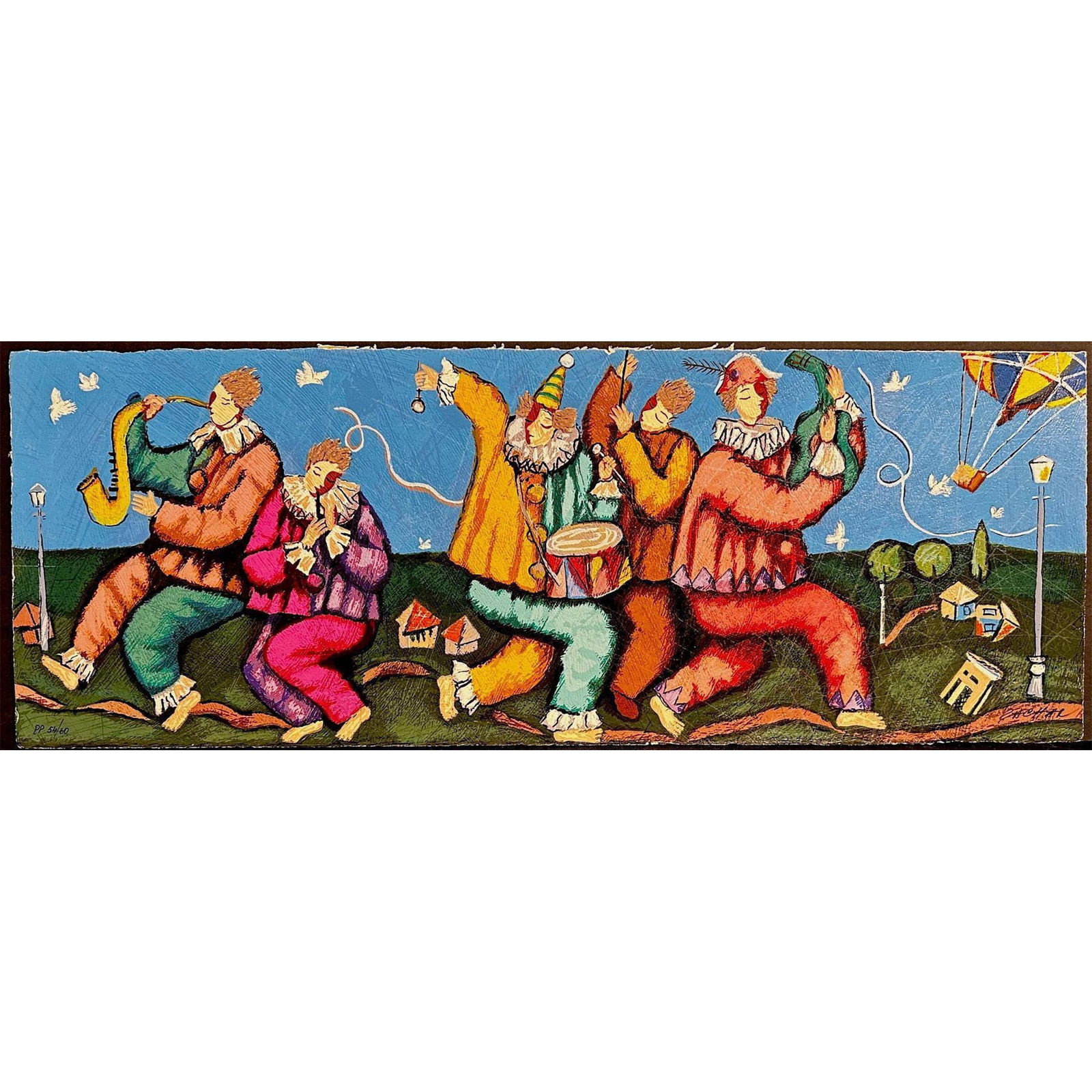 Michael Kachan (Armenian 1964) Silkscreen Musicians signed (1 of 3)