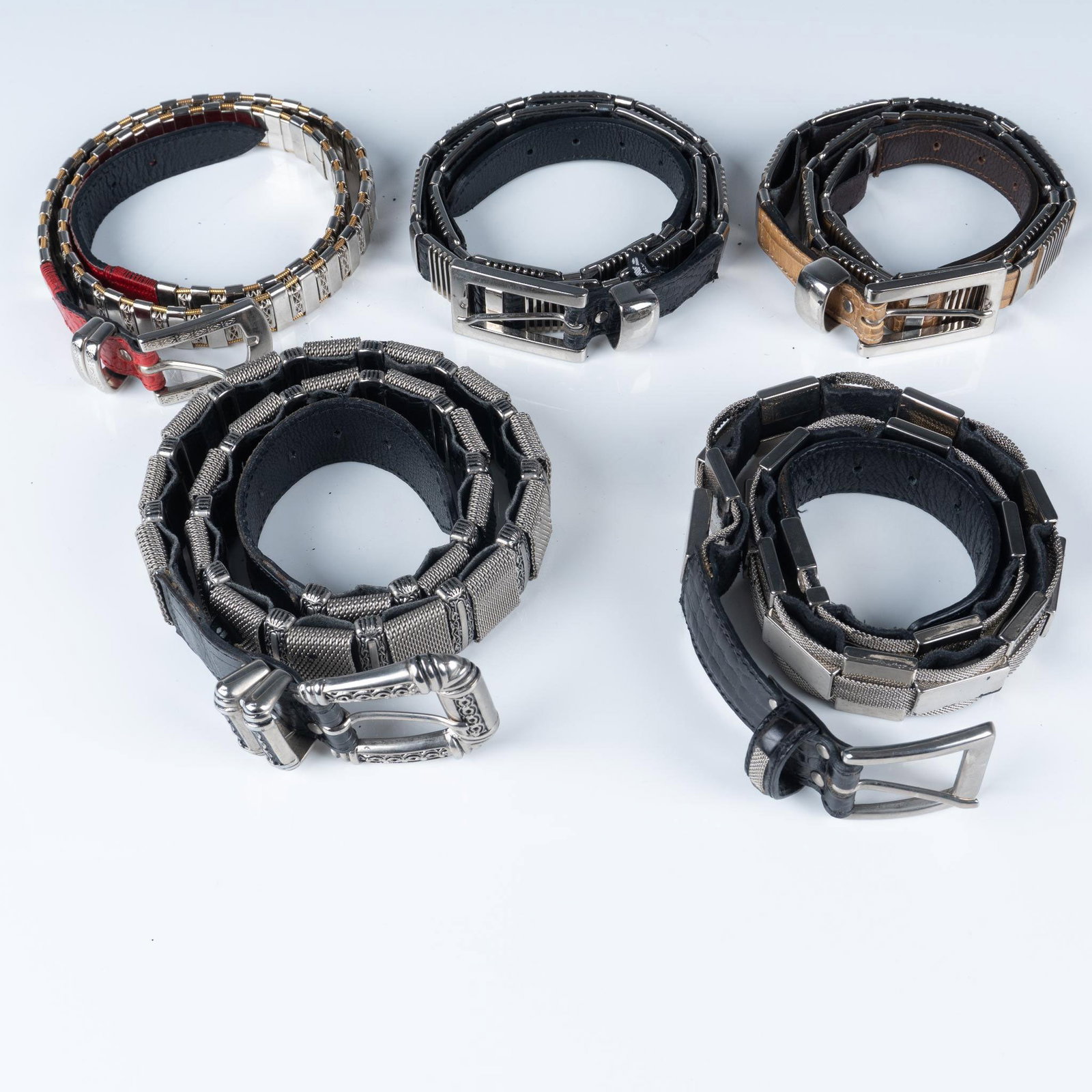 5pc Vintage Manni Silver-Plated Belts (1 of 9)