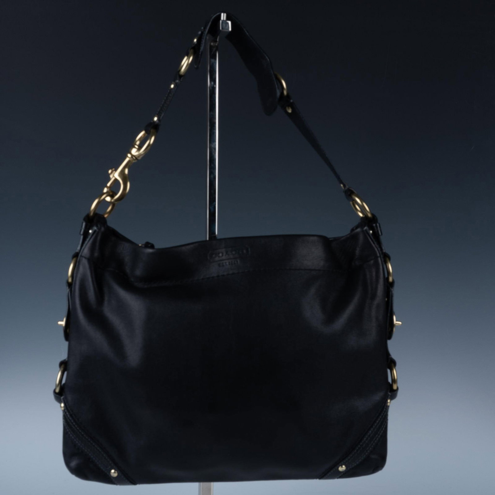 Coach Black Leather Carly Hobo Handbag 11636 (1 of 8)