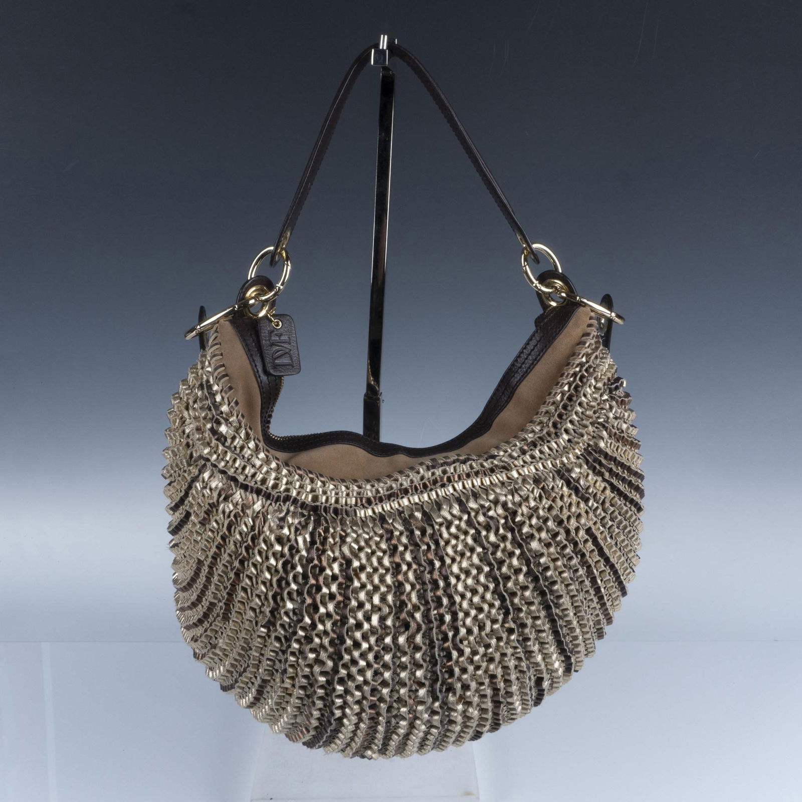 Diane von Furstenberg Stephanie Woven Leather Boho Bags (1 of 12)