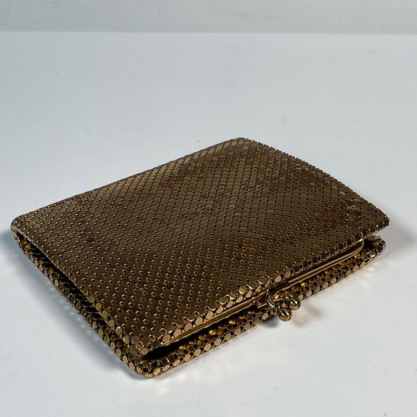 Whiting And Davis Gold Mesh Wallet With Coin Purse (1 of 4)