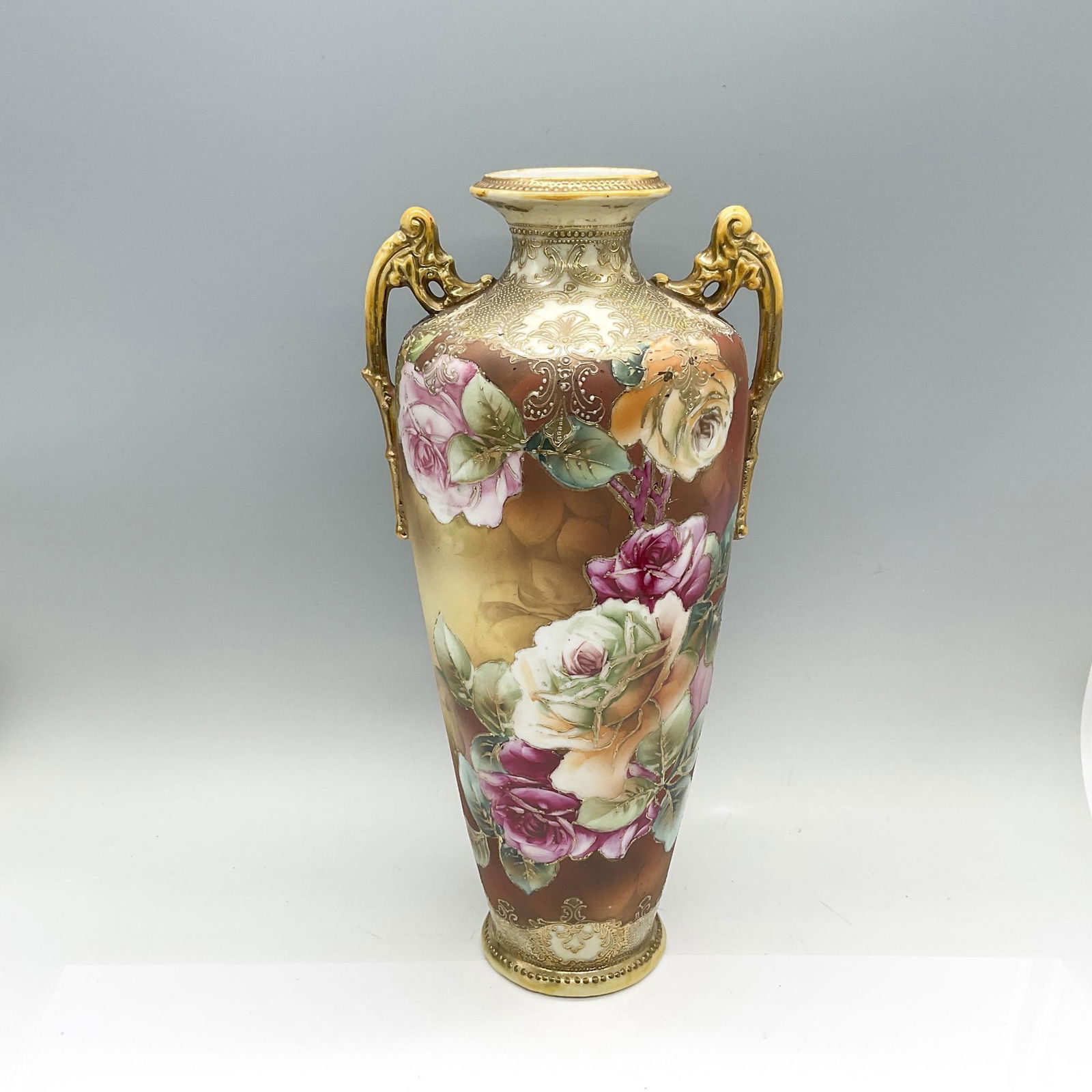 Maple Leaf Nippon Porcelain Vase (1 of 3)