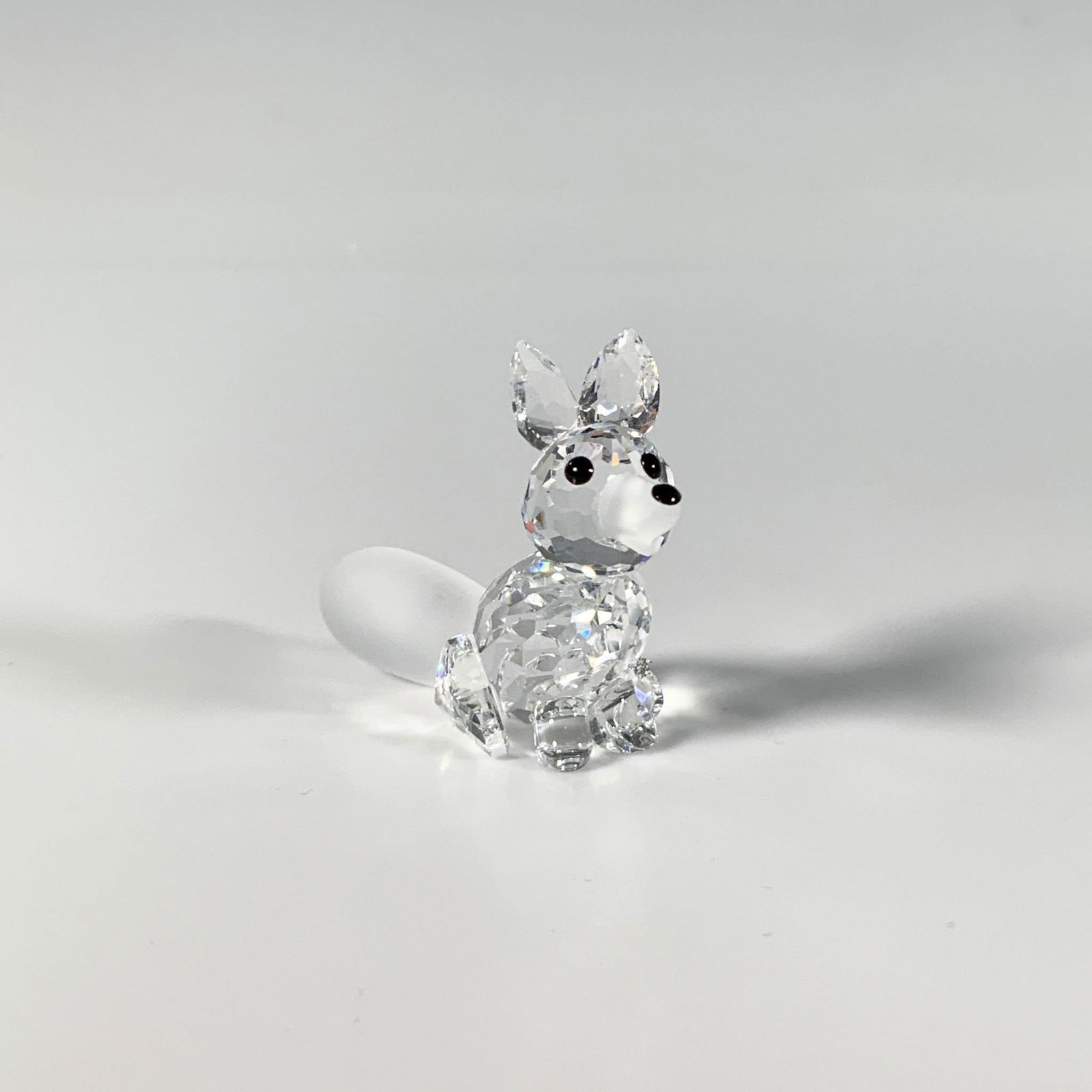 Swarovski Silver Crystal Figurine, Miniature Sitting Fox (1 of 5)