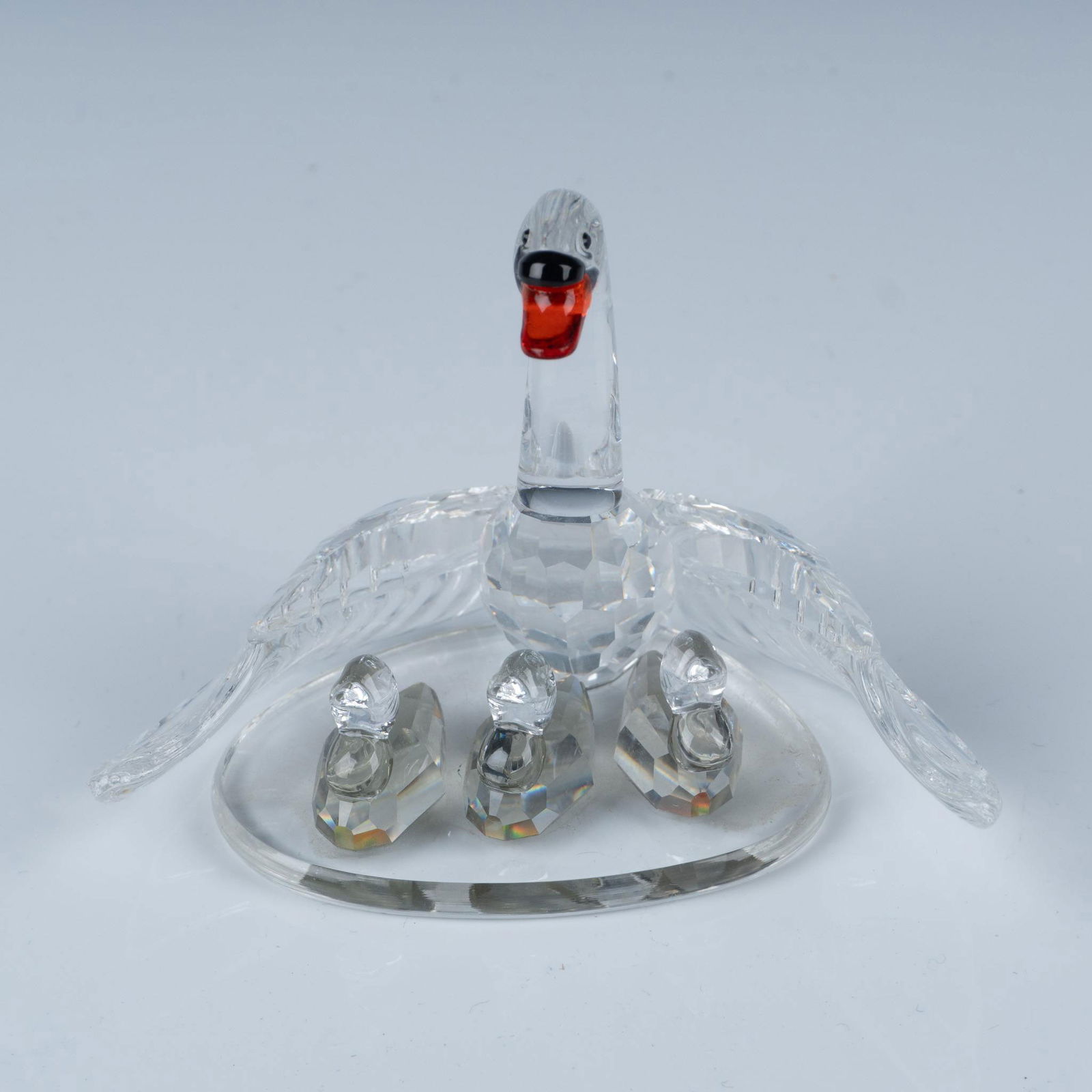 Swarovski Silver Crystal Figurine, Swan Family (1 of 4)