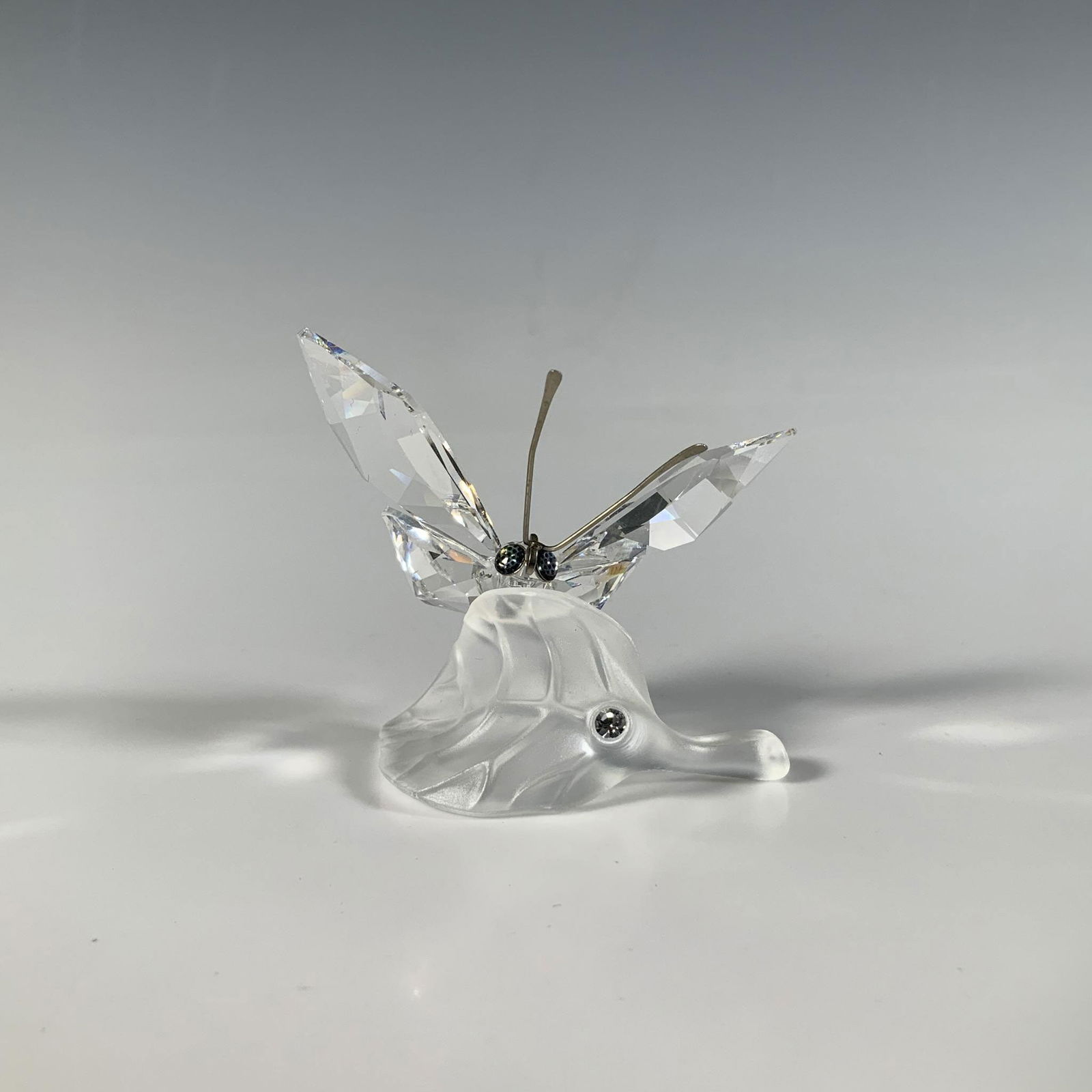 Swarovski Silver Crystal Figurine, Butterfly On Leaf (1 of 5)