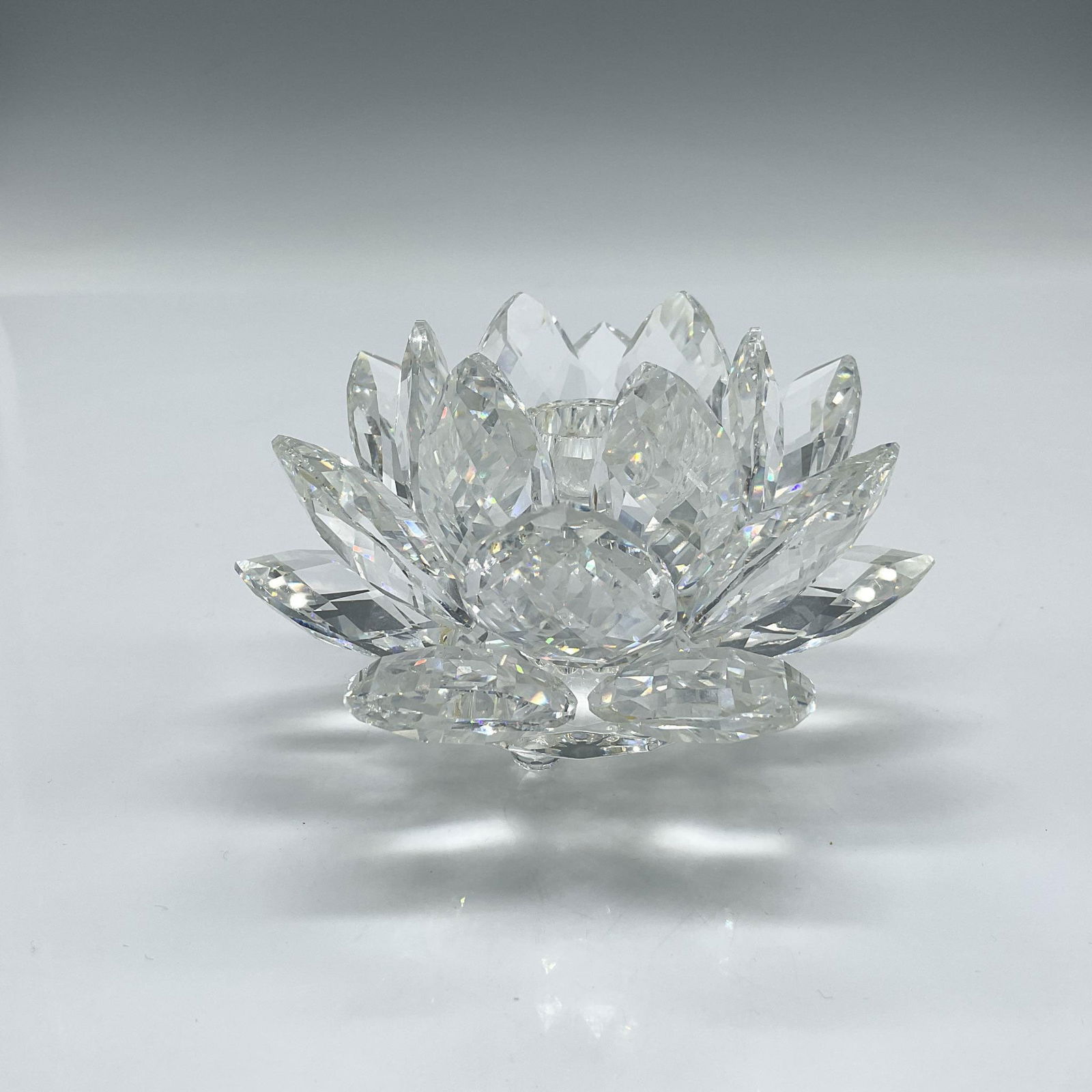 Swarovski Silver Crystal Candleholder, Medium Waterlily (1 of 4)