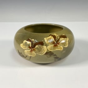 Rookwood Pottery Bowl, Signed, Floral Low Relief Design 214C