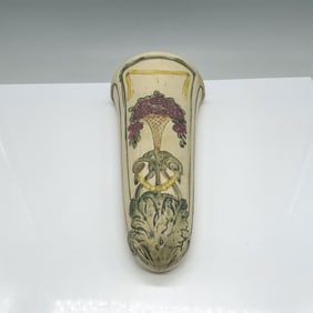 Vintage Ceramic Hand-Painted Wall Pocket Vase