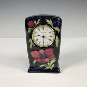Moorcroft Pottery Anemone Table Clock