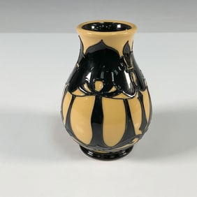 Moorcroft Pottery Art Deco Vase, Yellow and Black