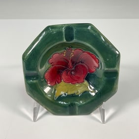 Moorcroft Pottery Hibiscus Design Ashtray