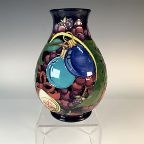 Moorcroft Pottery Vase, Fruits Design
