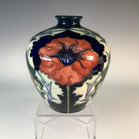 Moorcroft Pottery Vase, Poppy Design