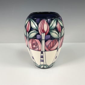 Moorcroft Tribute to Charles Rennie Mackintosh Rose Vase