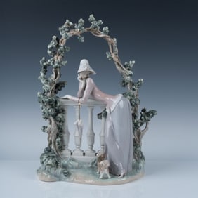 Lladro Porcelain Figurine, In the Balustrade 1008680