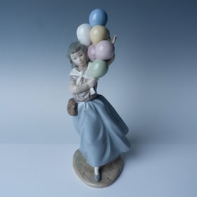Lladro Porcelain Figurine, Balloons For Sale 01005141