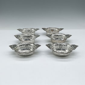 6pc Vintage Gorham Sterling Pierced Nut Dishes