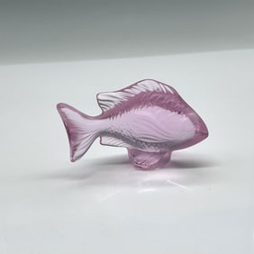 Lalique Crystal Fish Figurine with Original Box