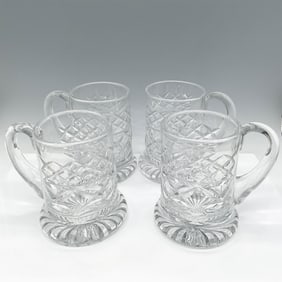 4pc Crystal Cut Beer Tankards