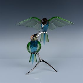 Swarovski Crystal Paradise Birds Figurine, Bee-Eaters