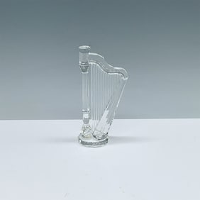 Swarovski Crystal Harp Figurine with Box
