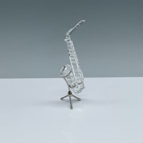 Swarovski Crystal Saxophone Figurine with Stand
