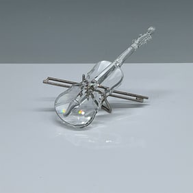 Swarovski Silver Crystal Violin Figurine with Bow
