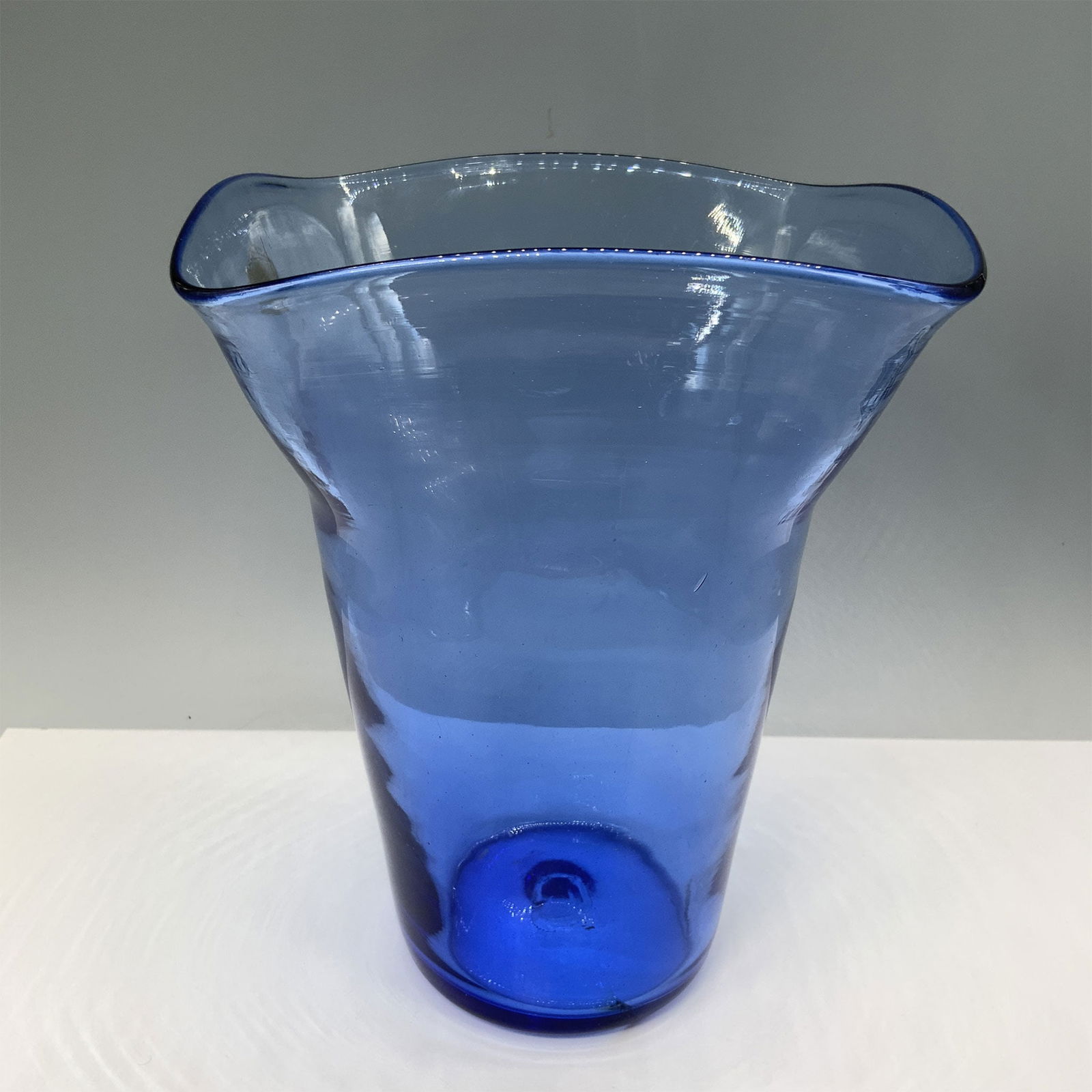 Blenko Handcraft Blue Glass Vase (1 of 4)