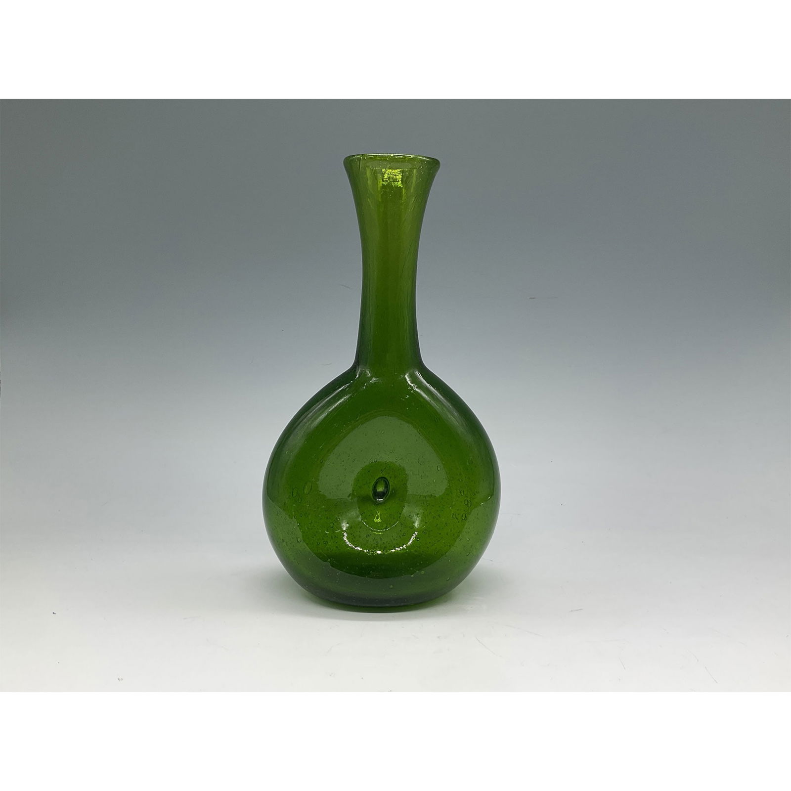 Vintage Green Art Glass Vase (1 of 4)