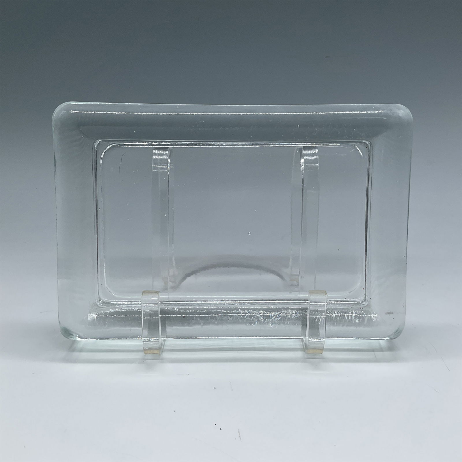 Vintage Clear Glass Rectangular Tray (1 of 4)