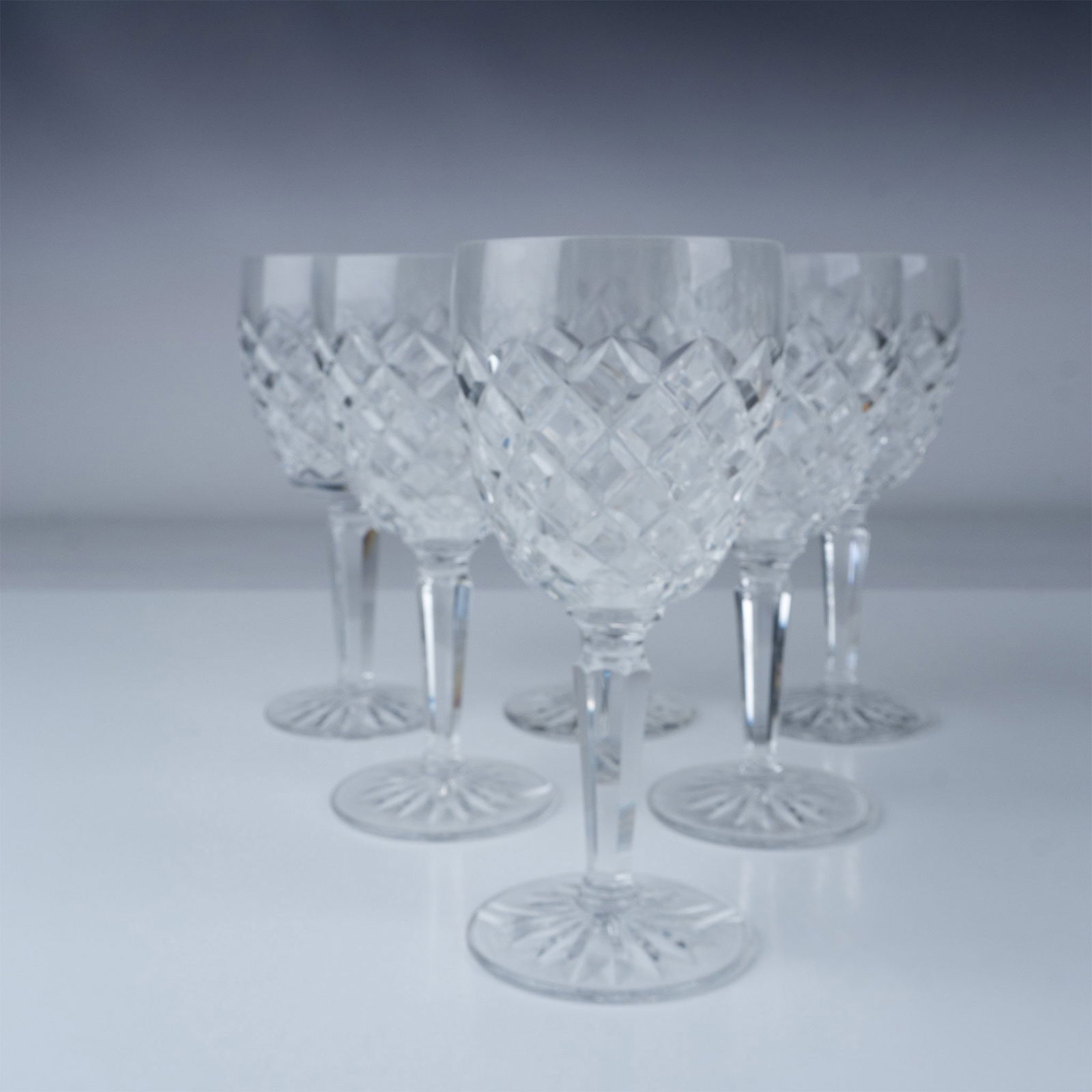 6pc Waterford Crystal Comeragh Pattern Water Goblet Set (1 of 6)