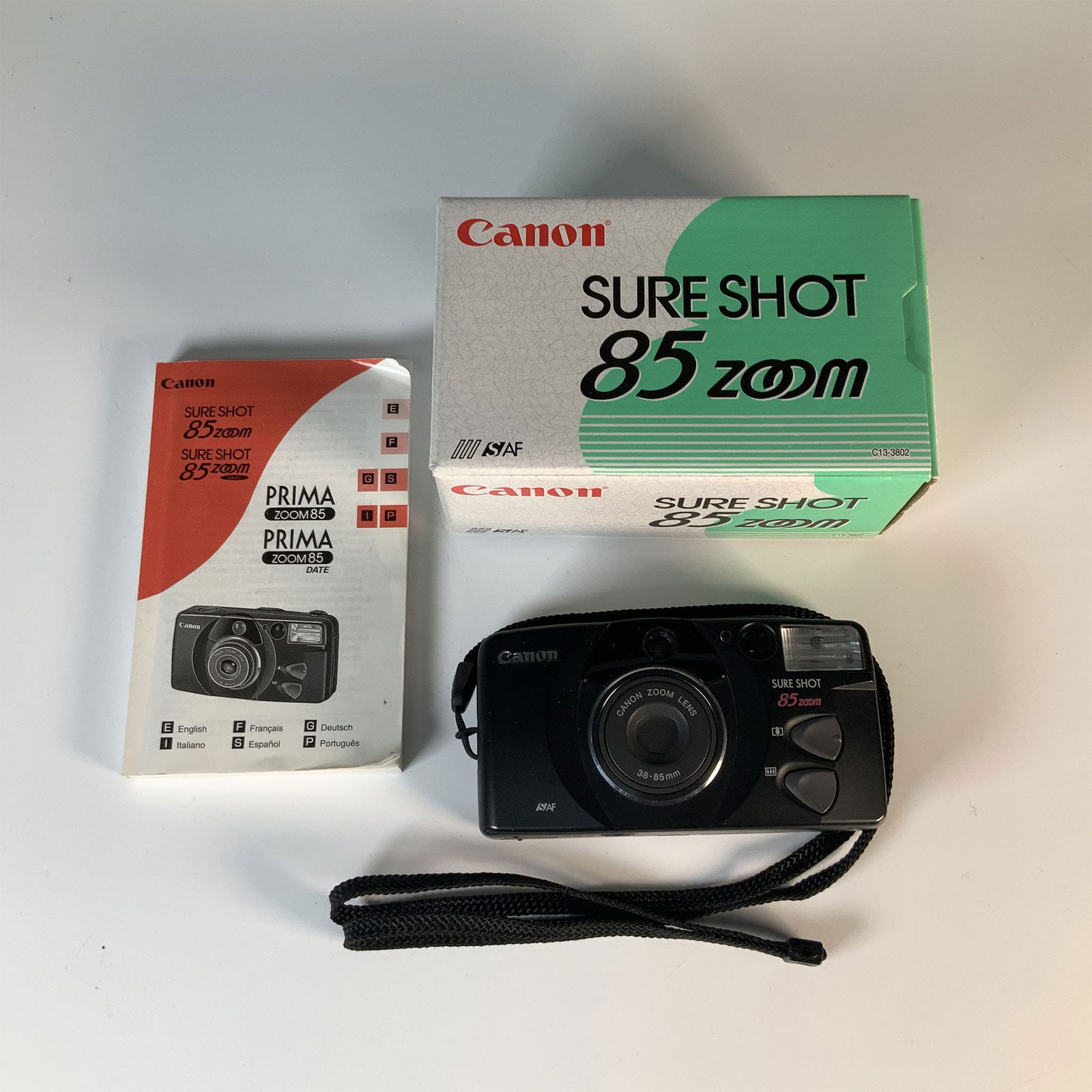 Canon Sure Shot 85 Zoom 35mm Film Camera with Original Box (1 of 2)