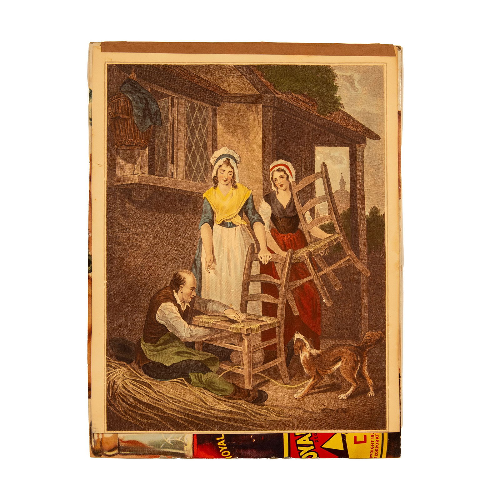 After Wheatley, Original Color Lithograph, Cries of London: Original color lithograph after English Royal Academician Francis Wheatley series' Cries of London, entitled Old Chairs to Mend (Rempailleur de Chaises.)Artist: Francis Wheatley (British 1747-1801) Is