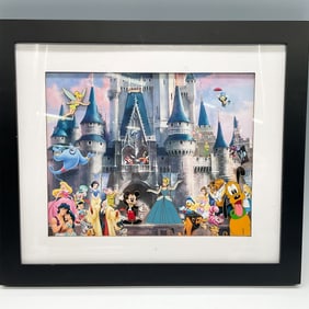Framed Disney Display, Mickey, Cinderella & More