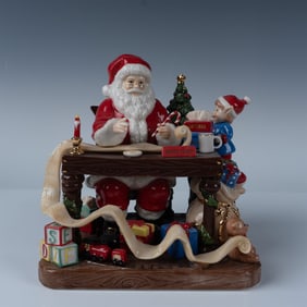 Royal Doulton Figurine, Santa Makes His List, HN5468