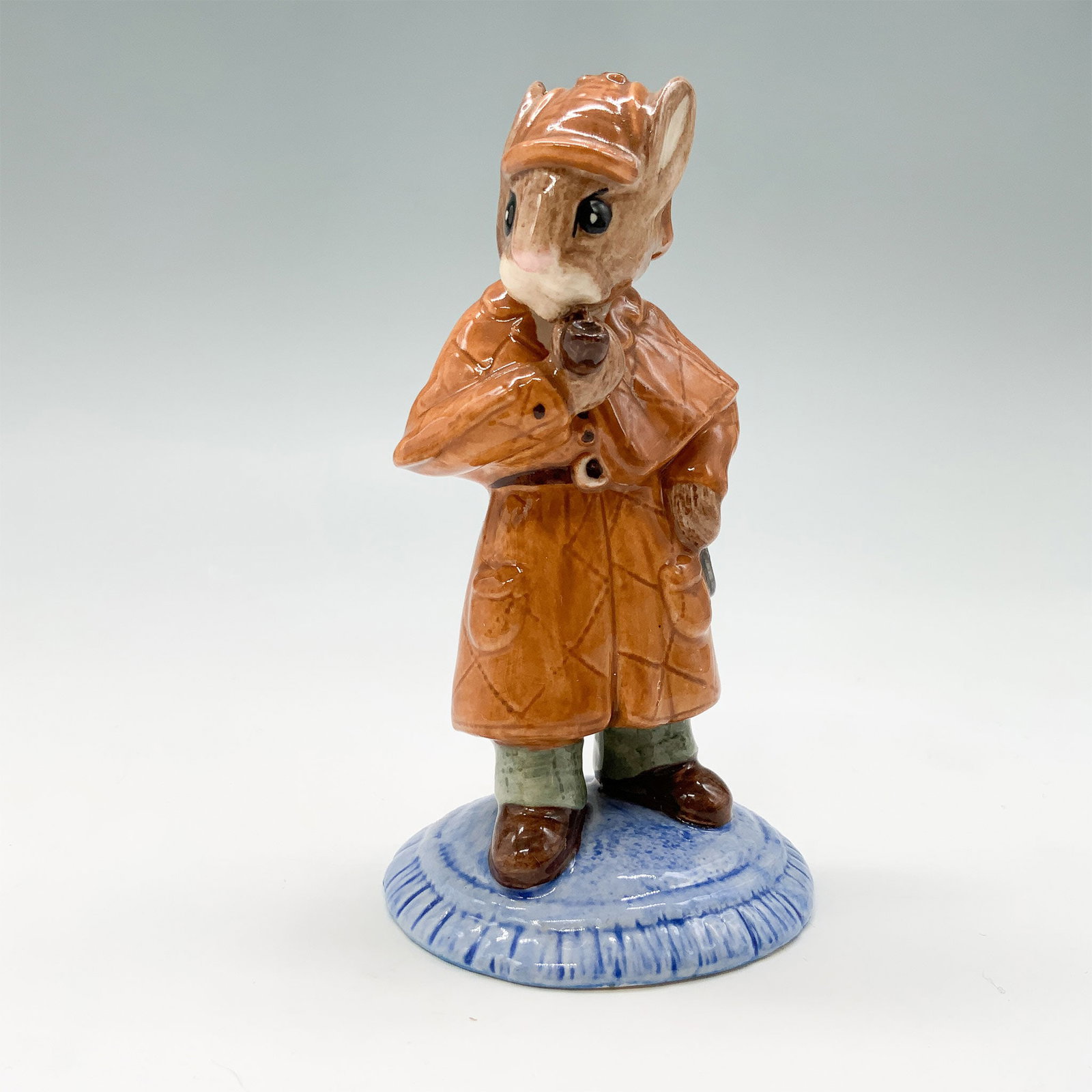 Royal Doulton Bunnykins Figurine, Detective DB193 w/ Box: Royal Doulton Bunnykins fine bone china figurine, titled Detective, model DB193. This limited edition piece is number 1848 of 2500, issued exclusively for UK International Ceramics in 1999. The figure