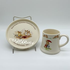 2pc Royal Doulton Bunnykins Mug and Plate Set