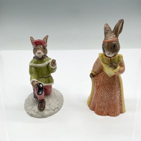 2pc Royal Doulton Bunnykins Romeo and Juliet Figurines