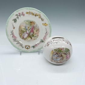 2pc Beatrix Potter by Royal Albert, Plate & Money Ball
