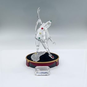 3pc Swarovski Crystal Figurine, Pierrot + Base + Plaque