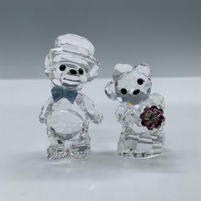2pc Swarovski Crystal Figurines, Kris Bears You & I