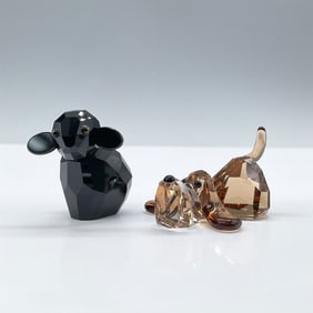 2pc Swarovski Crystal Lovlots Figurines, Shady and Peppino