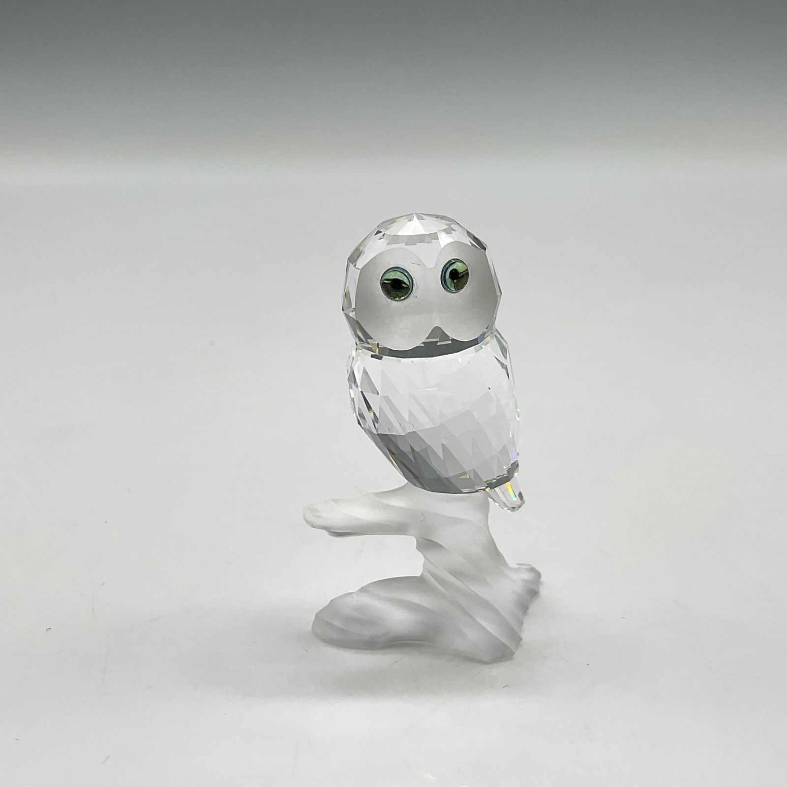 Swarovski Silver Crystal Figurine, Owl on Branch (1 of 4)