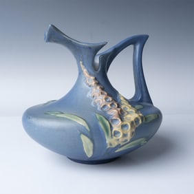 Roseville Pottery Ewer, Foxglove Pattern