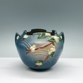 Roseville Pottery Snowberry Vase, Blue, 1BB-5