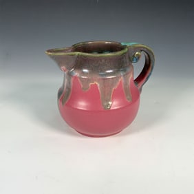 Fulper Pottery Pink Drip-Glaze Pitcher