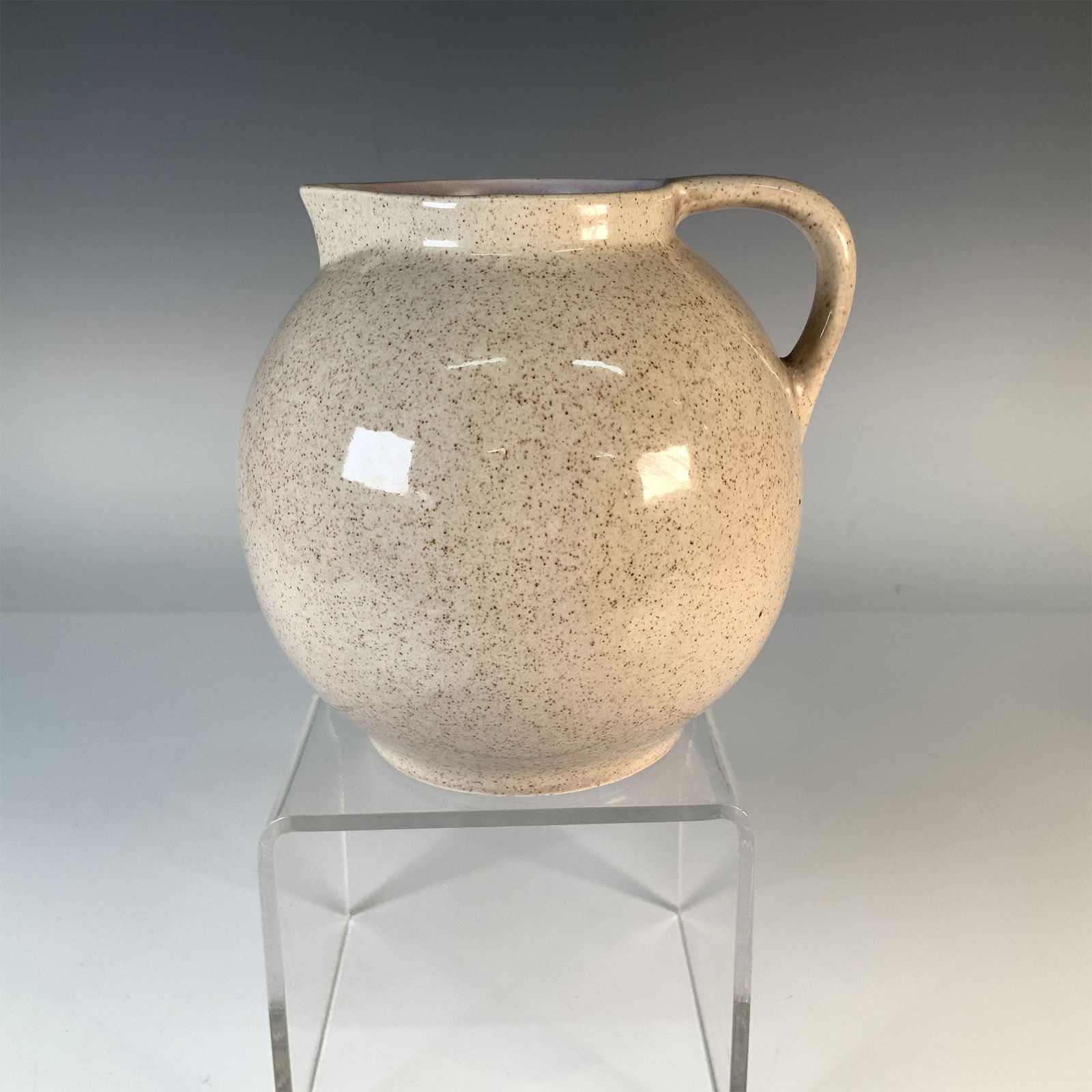 Red Wing Pottery MCM Speckled Pitcher, 1930s (1 of 3)