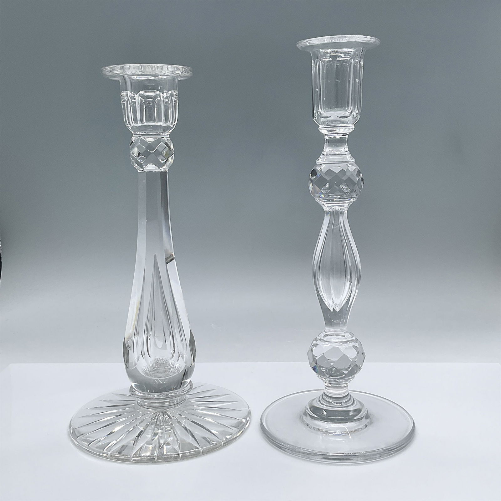 2pc Cut Glass Candle Holders (1 of 3)