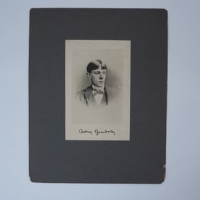 Portrait of Aubrey Beardsley w/ Signature in Plate