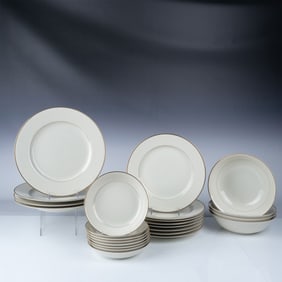Ivory Elegance Dynasty 24-Piece Dinnerware Set by Ranmaru